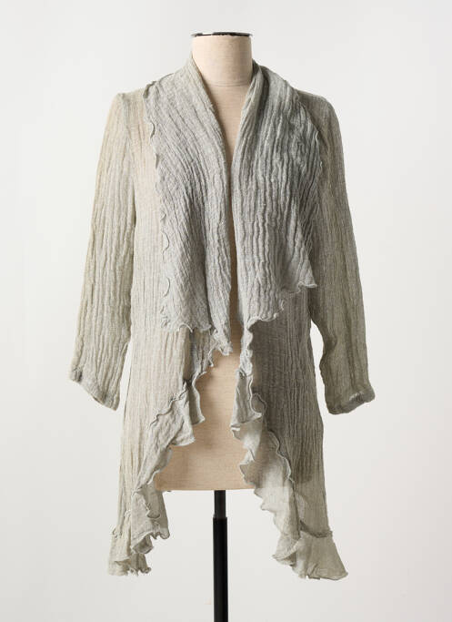 Gilet manches longues gris MARILU pour femme