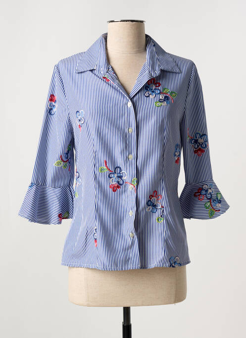 Chemisier bleu COTTONADE pour femme