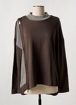 Pull manches longues manches longues marron KOKOMARINA femme
