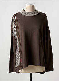 Pull manches longues manches longues marron KOKOMARINA femme
