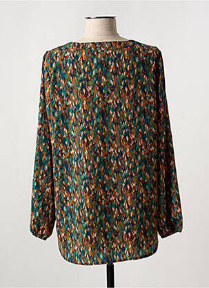 Blouse imprimé fantaisie manches longues vert VIE NOCTURNE femme