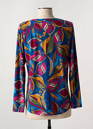 Blouse imprimé fantaisie manches longues bleu HALOGENE femme