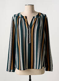 Blouse imprimé fantaisie manches longues vert HALOGENE femme