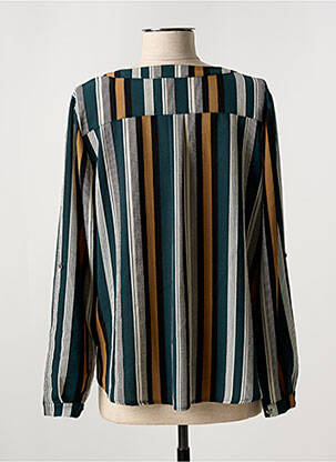 Blouse imprimé fantaisie manches longues vert HALOGENE femme