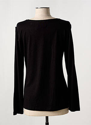 Top imprimé fantaisie manches longues noir DOLCEZZA femme