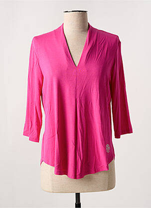Top coupe fluide manches 3/4 rose DIVAS femme