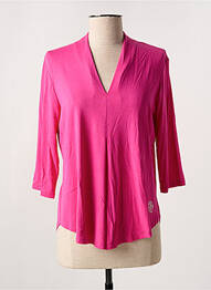 Top coupe fluide manches 3/4 rose DIVAS femme