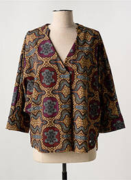 Blouse imprimé fantaisie manches 3/4 violet EGO femme