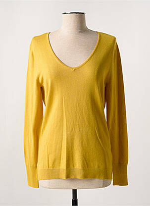 Pull coupe cintrée manches longues jaune ODEMAI femme