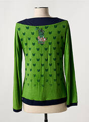 T-shirt vert SIDECAR pour femme seconde vue