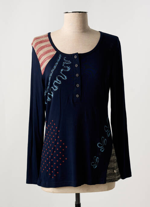 T-shirt manches longues manches longues bleu COTE ANGLAISE femme