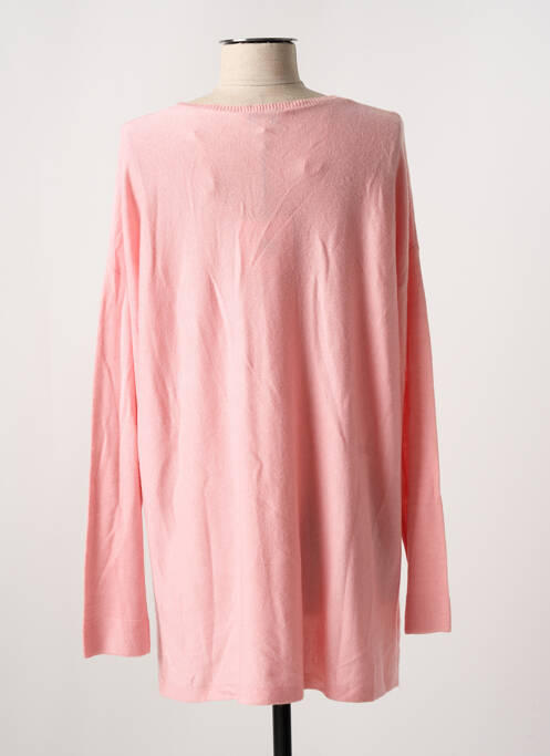 Pull tunique rose MARINA V pour femme
