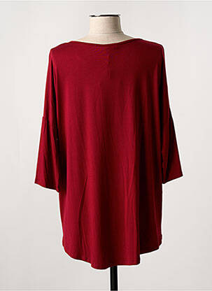 T-shirt manches 3/4 manches 3/4 rouge EGO femme