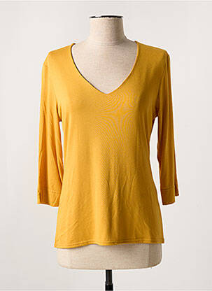 T-shirt manches 3/4 manches 3/4 jaune VANGO femme