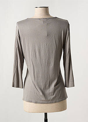 T-shirt manches 3/4 manches 3/4 gris VANGO femme