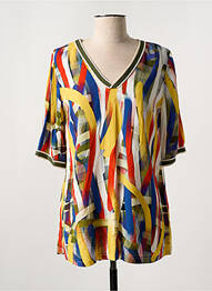 Blouse imprimé fantaisie manches 3/4 jaune HALOGENE femme