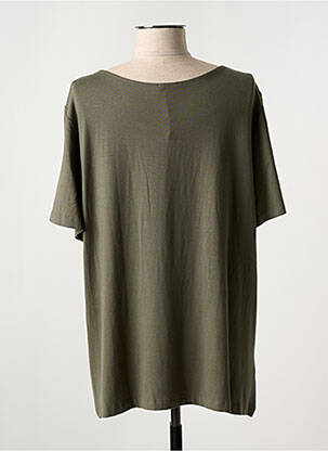 T-shirt sérigraphie avec strass manches courtes vert JAZZ femme
