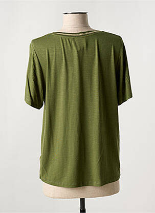 T-shirt col v manches courtes vert MARINA V femme