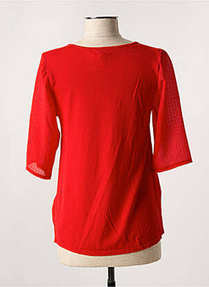 Top coupe fluide manches 3/4 rouge LEO & UGO femme