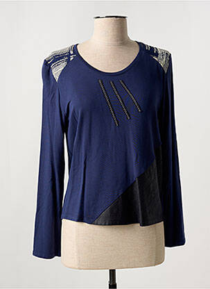 T-shirt manches longues manches longues bleu JEAN DELFIN femme