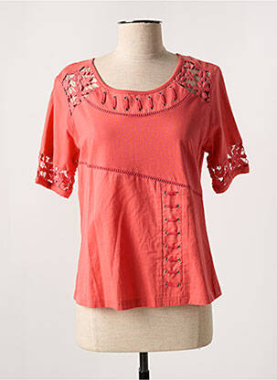 T-shirt stretch manches courtes rose MISS SIDECAR femme