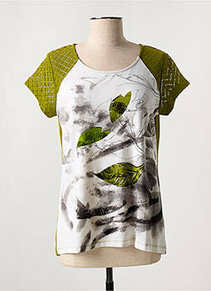 T-shirt stretch manches courtes vert MISS SIDECAR femme