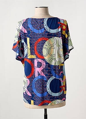 T-shirt coupe droite manches courtes bleu VANGO femme