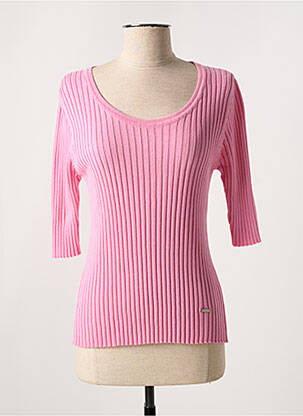 Pull stretch manches 3/4 rose AGATHE & LOUISE femme