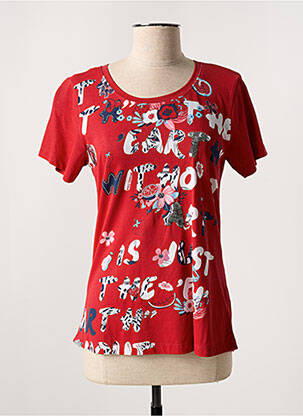 T-shirt sérigraphie manches courtes rouge MISS SIDECAR femme