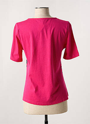T-shirt sérigraphie avec strass manches courtes rose ALAIN MURATI femme