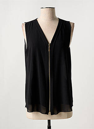 Gilet sans manche col v noir QUATTRO femme