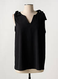 Top coupe fluide sans manche noir ROMEO POUR JULIETTE femme