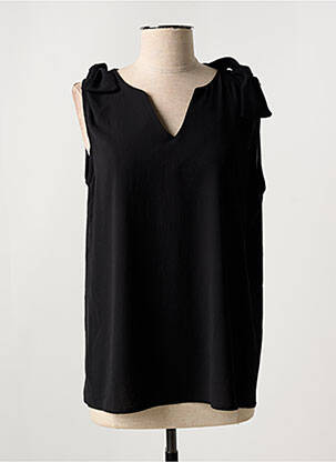 Top coupe fluide sans manche noir ROMEO POUR JULIETTE femme