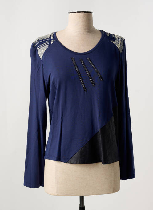 T-shirt bleu JEAN DELFIN pour femme