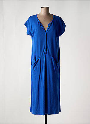 Robe longue manches courtes manches courtes bleu KOKOMARINA femme