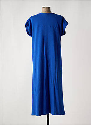 Robe longue manches courtes manches courtes bleu KOKOMARINA femme