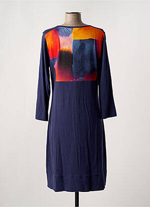 Robe mi-longue imprimé fantaisie manches longues bleu FIGURE LIBRE femme