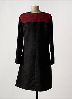 Robe mi-longue imprimé fantaisie manches longues rouge FIGURE LIBRE femme