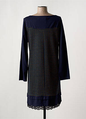 Robe courte manches longues manches longues bleu MISS SIDECAR femme