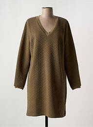 Robe courte manches longues manches longues vert ÉTYMOLOGIE femme