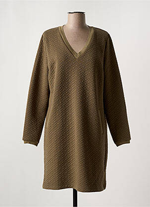 Robe courte manches longues manches longues vert ÉTYMOLOGIE femme