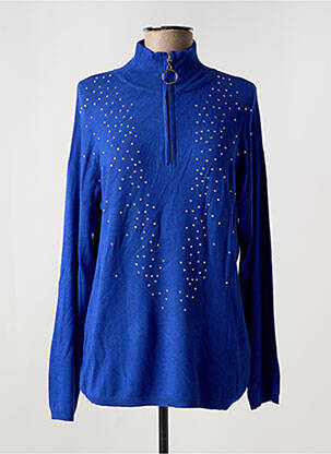 Pull coupe cintrée manches longues bleu ODEMAI femme