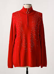 Pull coupe cintrée manches longues rouge ODEMAI femme