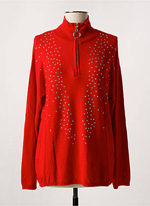 Pull coupe cintrée manches longues rouge ODEMAI femme