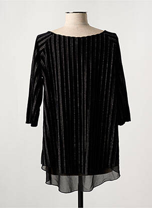 Top imprimé fantaisie manches 3/4 noir EGO femme