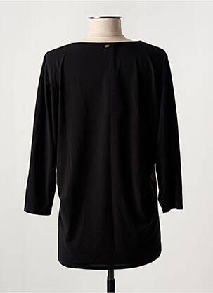 Top coupe fluide manches 3/4 noir JAZZ femme