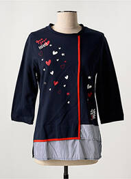 T-shirt imprimé fantaisie manches 3/4 bleu MISS SIDECAR femme