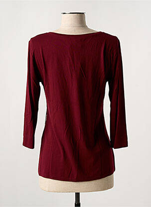 Top imprimé fantaisie manches 3/4 rouge VANGO femme
