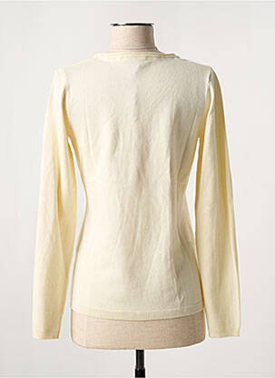 Pull coupe cintrée manches longues beige MARINA V femme