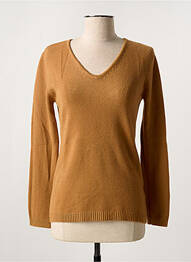 Pull coupe cintrée manches longues beige QUATTRO femme